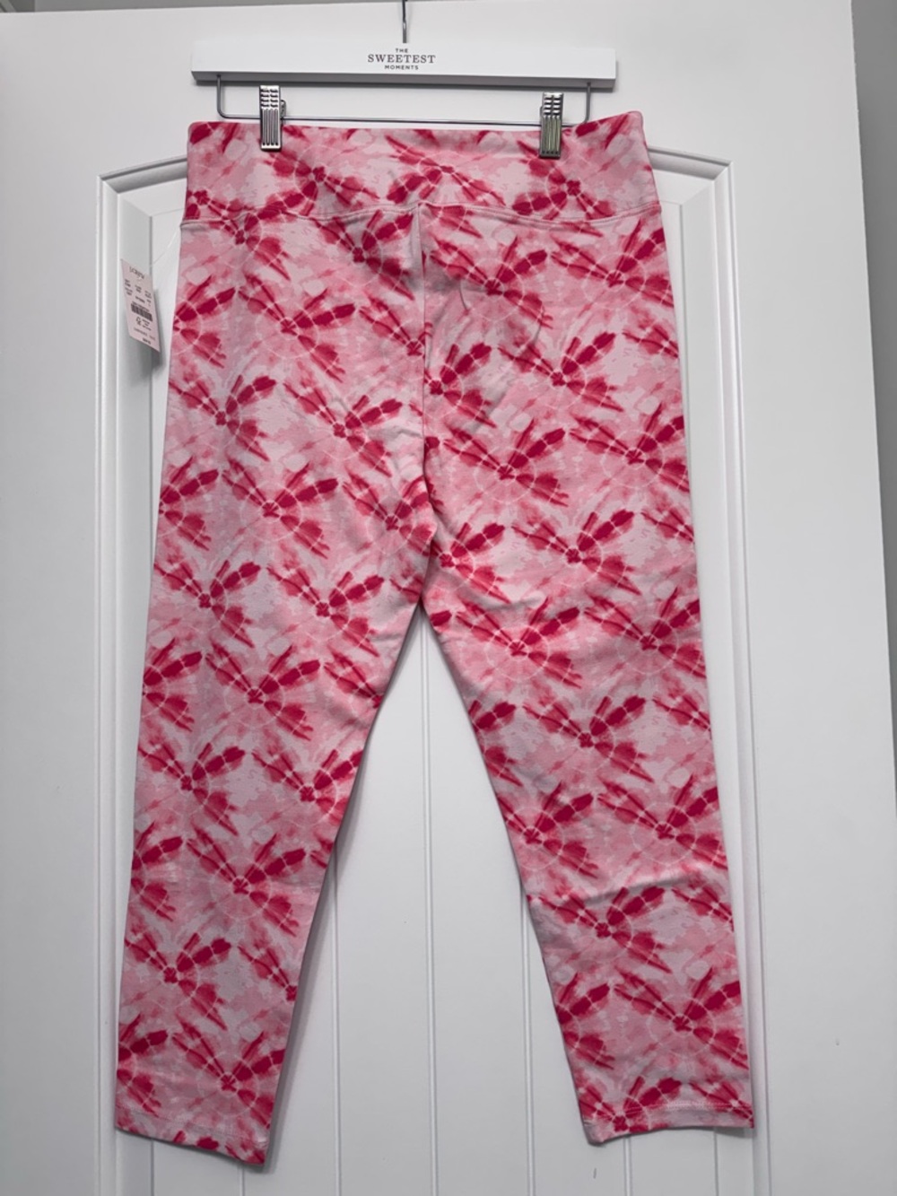 J. Crew Pink & Dark Pink Tie-Dye Cropped  Womens Leggings